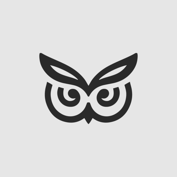 minimal owl logo design
