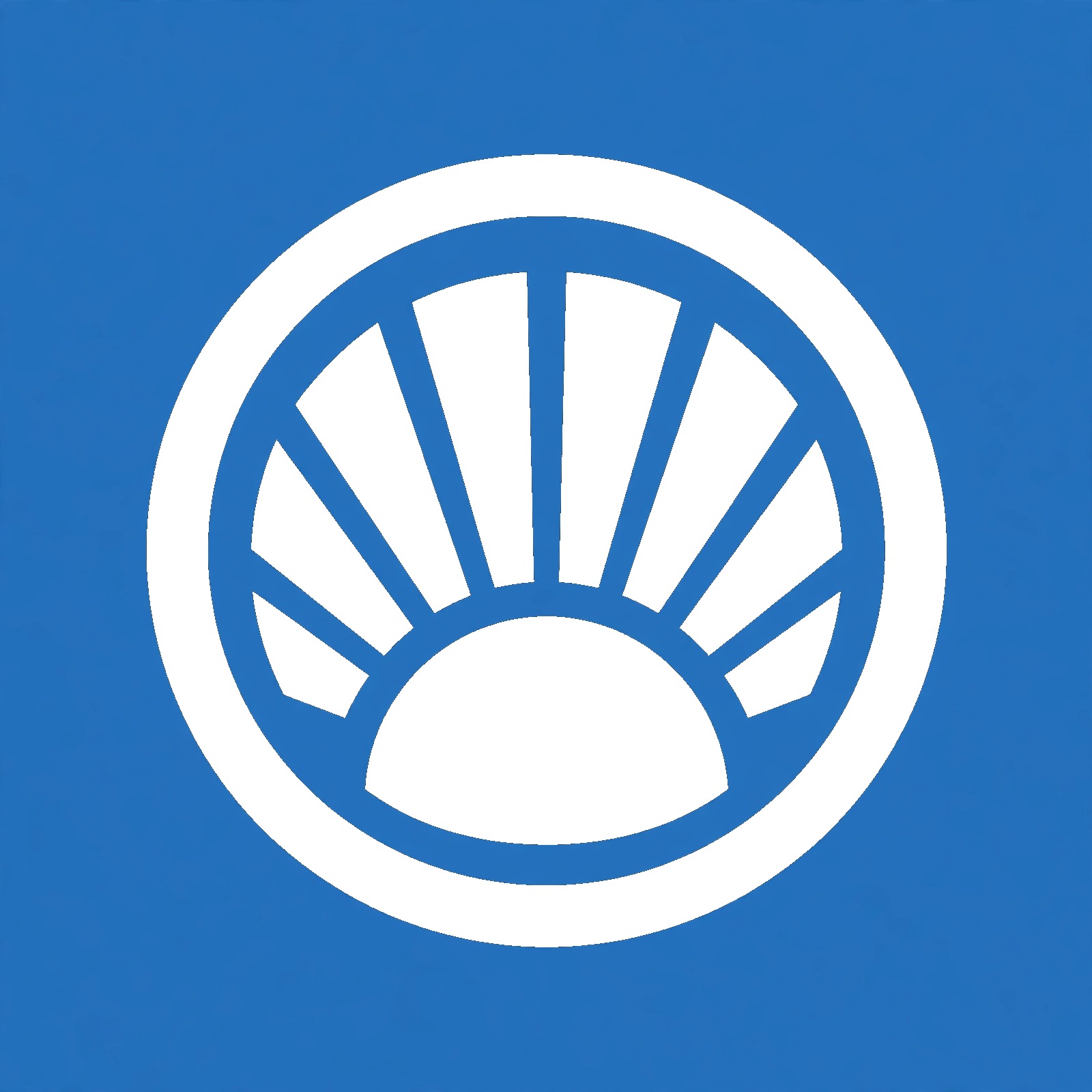 White Circle Sun Logo - Strife Studio - Design Agency